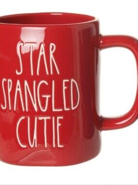 Rae Dunn Red 'Star Spangled Cutie' Ceramic Mug